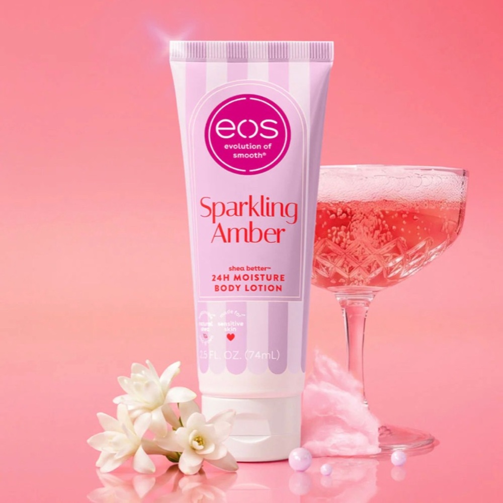 eos Sparkling Amber travel size lotion